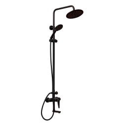 Душевая система 35к ПРОФСАН ПСМ-301-8 "STEEL BLACK" нерж сталь,лейка "Троп душ"ЧЕРНЫЙ-БРОНЗА - PSM-301-8