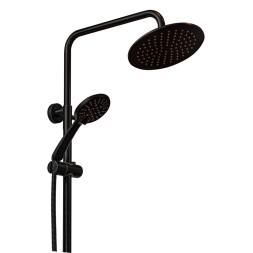 Душевая система 35к ПРОФСАН ПСМ-301-8 "STEEL BLACK" нерж сталь,лейка "Троп душ"ЧЕРНЫЙ-БРОНЗА - PSM-301-8