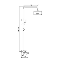 Душевая система 35к G2402 GAPPO лейка "Тропический душ" ХРОМ - G2402