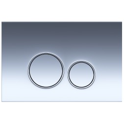 Кнопка смыва AZARIO FORTE двойная, круглая, пластик, хром глянцевый (AZ-100-030F)