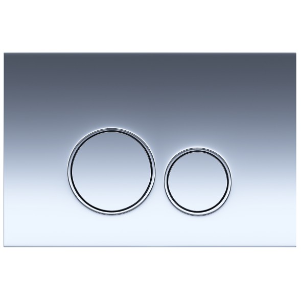 Кнопка смыва AZARIO FORTE двойная, круглая, пластик, хром глянцевый (AZ-100-030F)