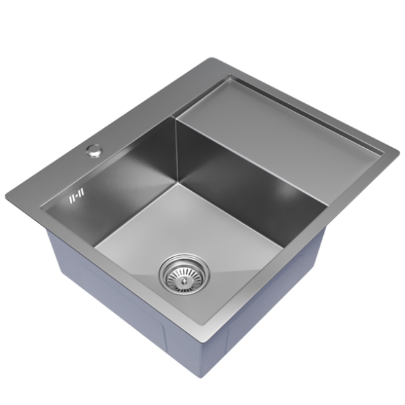 Мойка настол.монтаж 60х50 (3,0) лев. вып 3 1/2  MIXLINE PRO 20см с сифоном (сатин) - 551875 