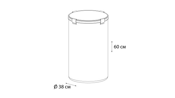 Fixsen FX-1033А Корзина для белья на завязках серая