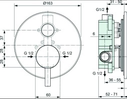 Смеситель для ванны Ideal Standard Silk Black Ceraline, керамический картридж, черный матовый (A6939XG)