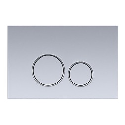 Кнопка смыва AZARIO FORTE двойная, круглая, пластик, хром матовый (AZ-100-032F)