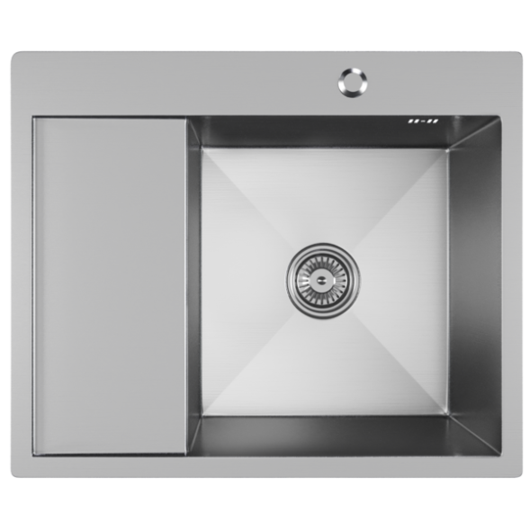 Мойка настол.монтаж 60х50 (3,0) прав. вып 3 1/2  MIXLINE PRO 20см с сифоном (сатин) - 551876 