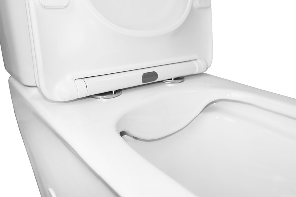 Унитаз-компакт Azario VELISE 355х625x810 напольный, безободковый в комплекте с быстросъемным сиденьем микролифт (AZ-1222A)