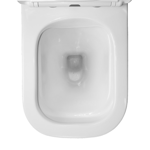 Унитаз-компакт Azario VELISE 355х625x810 напольный, безободковый в комплекте с быстросъемным сиденьем микролифт (AZ-1222A)