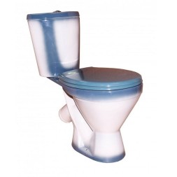 Унитаз-компакт "ЭЛЕГАНТ" зелёный (косой, нижн, сид.полип., арм) (Rosa) - 4620008195711