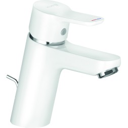 Смеситель для раковины KLUDI PURE&EASY 70 однорычажный, c донным клапаном, белый (373829165)