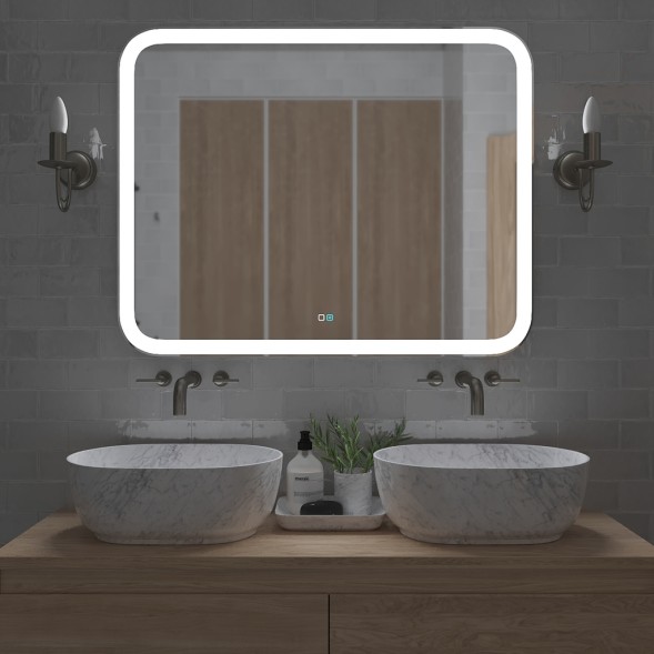 Зеркало MIXLINE &amp;quot;Стив-2&amp;quot; 1000*800 (ШВ) сенсорный выключатель, двойной подогрев - ФР-00001937 