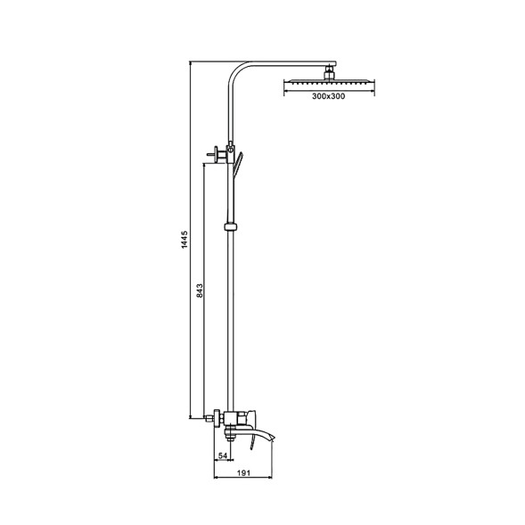 Душевая система 35к G2407-11 GAPPO лейка &amp;quot;Тропический душ&amp;quot; ХРОМ - G2407-11 