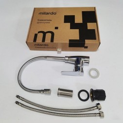 Смеситель для кухни 35к Milardo M07SB2FM05 "Meal" гибкий, высокий пов. излив, п/гайку, ХРОМ - M07SB2FM05