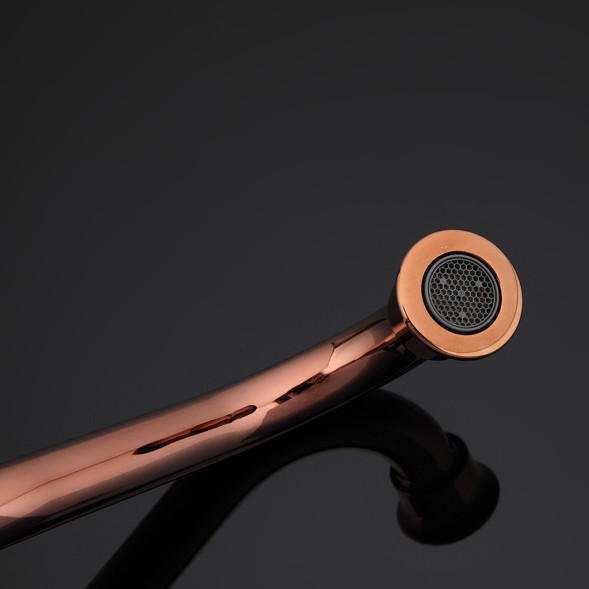 Смеситель для кухни 1/2 кер G4065-3 GAPPO высокий излив, п/гайку, КРАСНОЕ ЗОЛОТО - G4065-3 