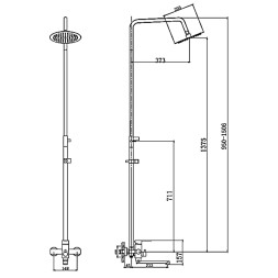 Душевая система 35к HB24801 HAIBA лейка "Тропический душ" НЕРЖ - HB24801
