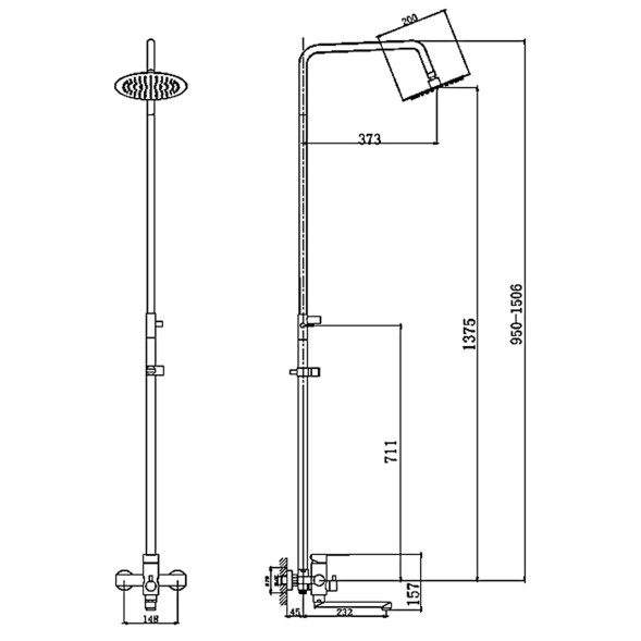 Душевая система 35к HB24801 HAIBA лейка &amp;quot;Тропический душ&amp;quot; НЕРЖ - HB24801 