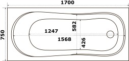 Ванна акриловая Azario Тенза 170х75 (ТНВ0102)