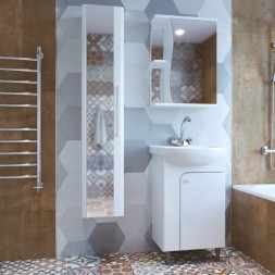 Зеркальный шкаф &amp;quot;Классик-50&amp;quot; правый без подсветки (ПВХ) - 525510 