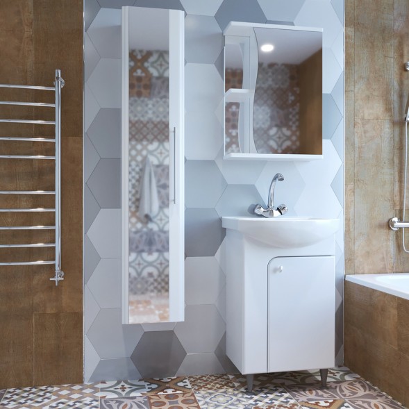 Зеркальный шкаф &amp;quot;Классик-50&amp;quot; правый без подсветки (ПВХ) - 525510 