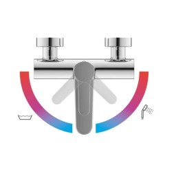 Смеситель для ванны Ravak Puri PU 022.00/150 поворотный картридж, хром (X070115)