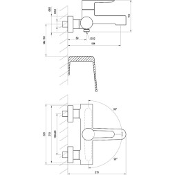 Смеситель для ванны Ravak Puri PU 022.00/150 поворотный картридж, хром (X070115)