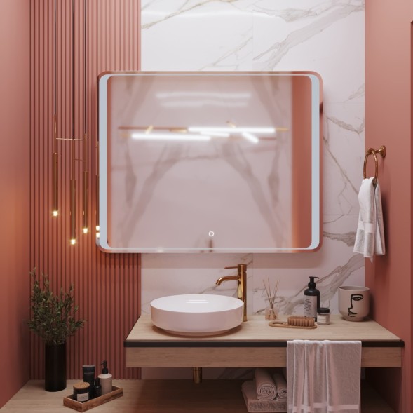 Зеркало MIXLINE &amp;quot;Валерия&amp;quot; 1000*800 (ШВ) сенсорный выключатель, светодиодная подсветка - MLZ.Va.10-8.1.2 