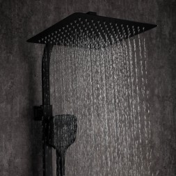 Душевая система 35к G2407-6 GAPPO лейка "Тропический душ" квадрат 300*300 ЧЕРНЫЙ - G2407-6