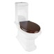 Унитаз-компакт Creo Ceramique Dijon, с бачком, сиденьем Микролифт под дерево, белый (DI1002+DI1003+DI1001N)