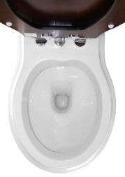 Унитаз-компакт Creo Ceramique Dijon, с бачком, сиденьем Микролифт под дерево, белый (DI1002+DI1003+DI1001N)