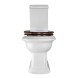 Унитаз-компакт Creo Ceramique Dijon, с бачком, сиденьем Микролифт под дерево, белый (DI1002+DI1003+DI1001N)