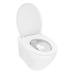 Унитаз подвесной Azario Keras 370х520х360 безободковый, с быстросъемным сиденьем микролифт, белый глянцевый (AZ-99046W)