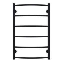 Полотенцесушитель водяной AZARIO VERONA 500/800 6 секций, нижнее/диагональное подключение, 1/2", черный (AZ83874B)