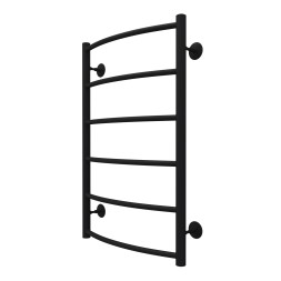 Полотенцесушитель водяной AZARIO VERONA 500/800 6 секций, нижнее/диагональное подключение, 1/2", черный (AZ83874B)