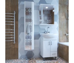 Зеркальный шкаф &amp;quot;Классик-55&amp;quot; левый без подсветки (ПВХ) - 525512 