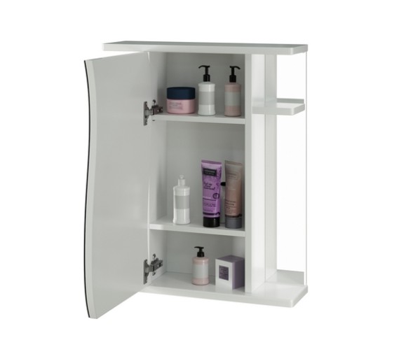 Зеркальный шкаф &amp;quot;Классик-55&amp;quot; левый без подсветки (ПВХ) - 525512 