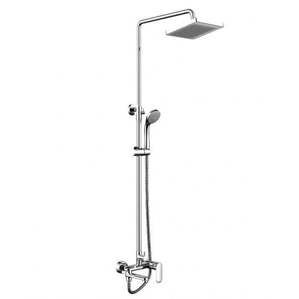 Душевая колонна Bravat OPAL со смесителем для ванны, поворотный излив, хром (F6125183CP-A-RUS)