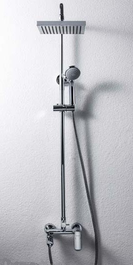 Душевая колонна Bravat OPAL со смесителем для ванны, поворотный излив, хром (F6125183CP-A-RUS)