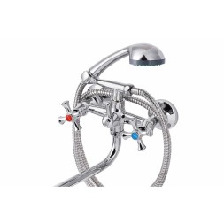 Смеситель для ванны и раковины 1/2 кер ПРОФСАН ПСМ-157-75 &amp;quot;ЕВРО&amp;quot;,  эксцентрики &amp;quot;ЕВРО&amp;quot;,мах КРЕСТ ХРОМ - PSM-157-75 