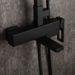 Душевая система 35к G2417-6 GAPPO лейка "Тропический душ" ЧЕРНЫЙ - G2417-6