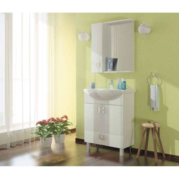 Тумба д/ванной &amp;quot;КВАДРО 1-75&amp;quot;  под раковину Элеганс-75 (Kirovit) (ПВХ) - 551698 