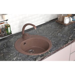 Мойкa ML-GMS02 СТАНДАРТ круглая, терракот (307), 505мм (глуб. чаши 180) - 00-00002359