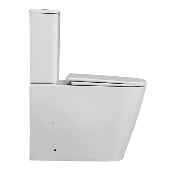 Унитаз-компакт Azario ESCONDA 355х620х805 напольный, безободковый, слив &amp;quot;Торнадо&amp;quot;, в комплекте с быстросъемным сиденьем микролифт (AZ-1255A)