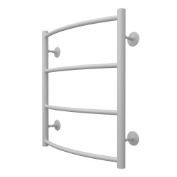 Полотенцесушитель водяной AZARIO VERONA 500/600 4 секции, нижнее/диагональное подключение, 1/2", белый (AZ83911W)