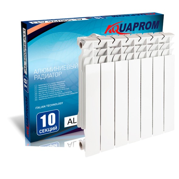 Радиатор алюминиевый AQUAPROM 500*96  8 сек. - A11 