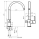 Смеситель для кухни AZARIO TASCO с подключением к фильтру для питьевой воды, хром (AZ-15164421)