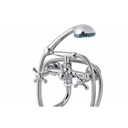 Смеситель для ванны и раковины 1/2 кер ПРОФСАН ПСМ-157-К89 &amp;quot;СТАНДАРТ А&amp;quot; эксцентрики&amp;quot;РУС&amp;quot;, КРЕСТ ХРОМ - PSM-157-89 