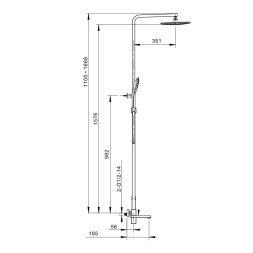 Душевая система 35к G2418 GAPPO лейка "Тропический душ" ХРОМ - G2418