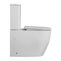 Унитаз-компакт Azario BONELLE 355х630х795 напольный, безободковый, слив "Торнадо", в комплекте с быстросъемным сиденьем микролифт (AZ-1229A)