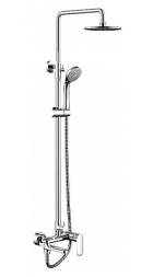 Душевая колонна Bravat OPAL C со смесителем для ванны, поворотный излив, хром (F6125183CP-A1-RUS)