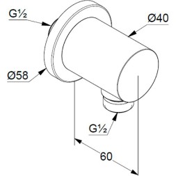 Шланговое подключение Kludi Nova Fonte с защитой от обратного потока, хром (2054305-15)